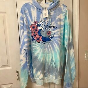 Palmetto Moon Women's Blue Tie-Dye Hoodie